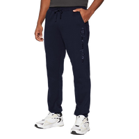 Cuffed Drawstring Joggers with Vertical Script Logo