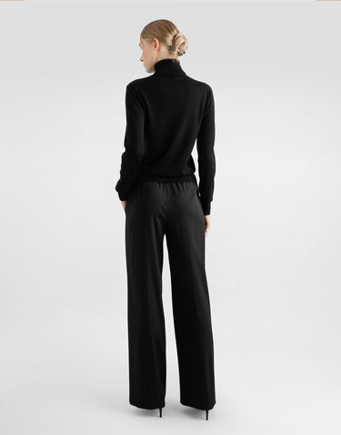 Sveter Dolce & Gabbana Dolce & Gabbana Wool Turtleneck Sweater with Logo Embroidery Čierna | FXW13ZJCVXFN0000, 2