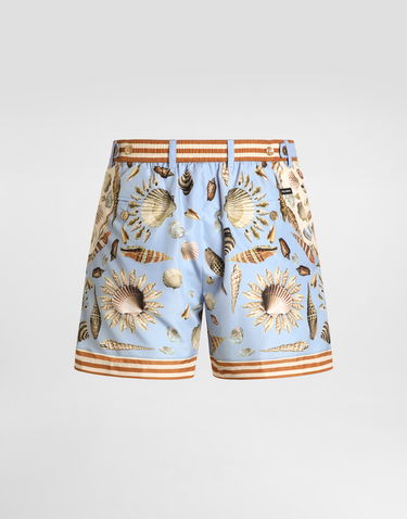 Plavky Dolce & Gabbana Dolce & Gabbana Shell Print Swim Shorts Modrá | M4E68TFIM69HC5PK, 2