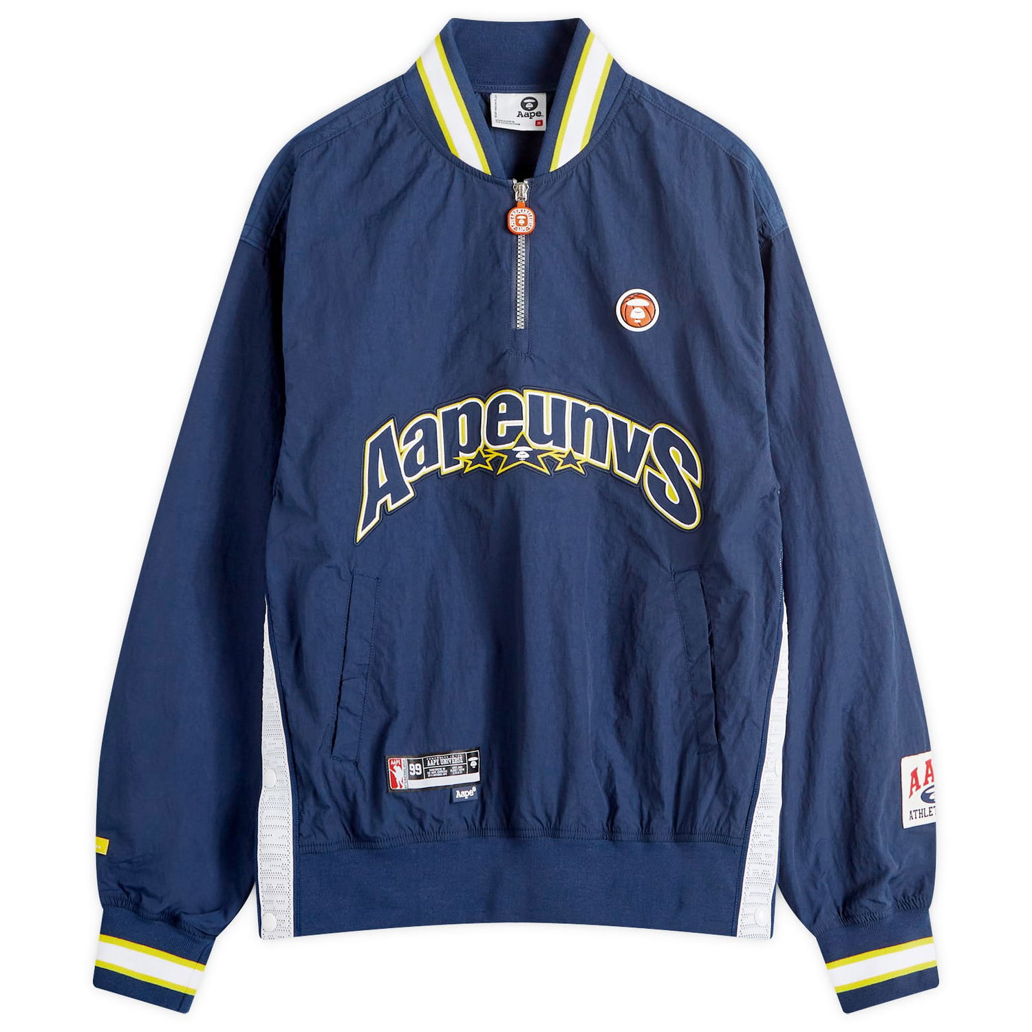 Vetrovka AAPE by A Bathing Ape AAPE Nyon Training Quarter Zip Jacket Modrá | AAPSTM8483XXMNYX, 1