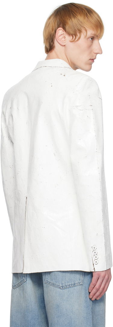 Bunda Maison Margiela MM6 Maison Margiela Painted Blazer Biela | SH2BN0010 M35437, 2