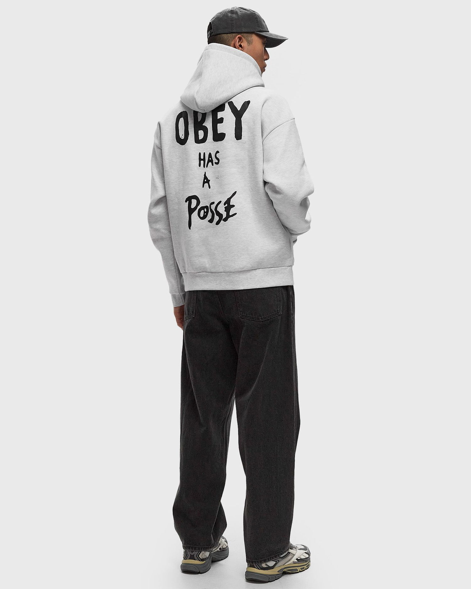 Mikina OBEY Posse Extra Heavy Hoodie Šedá | 112470231-AGRY, 1
