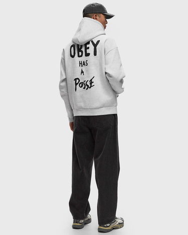 Mikina OBEY Posse Extra Heavy Hoodie Šedá | 112470231-AGRY, 1