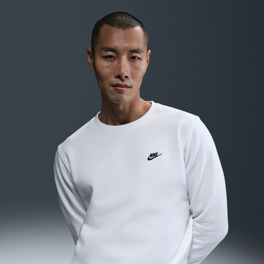 Sveter Nike Nike Club Fleece Crewneck Sweatshirt Biela | FN3886-100, 1