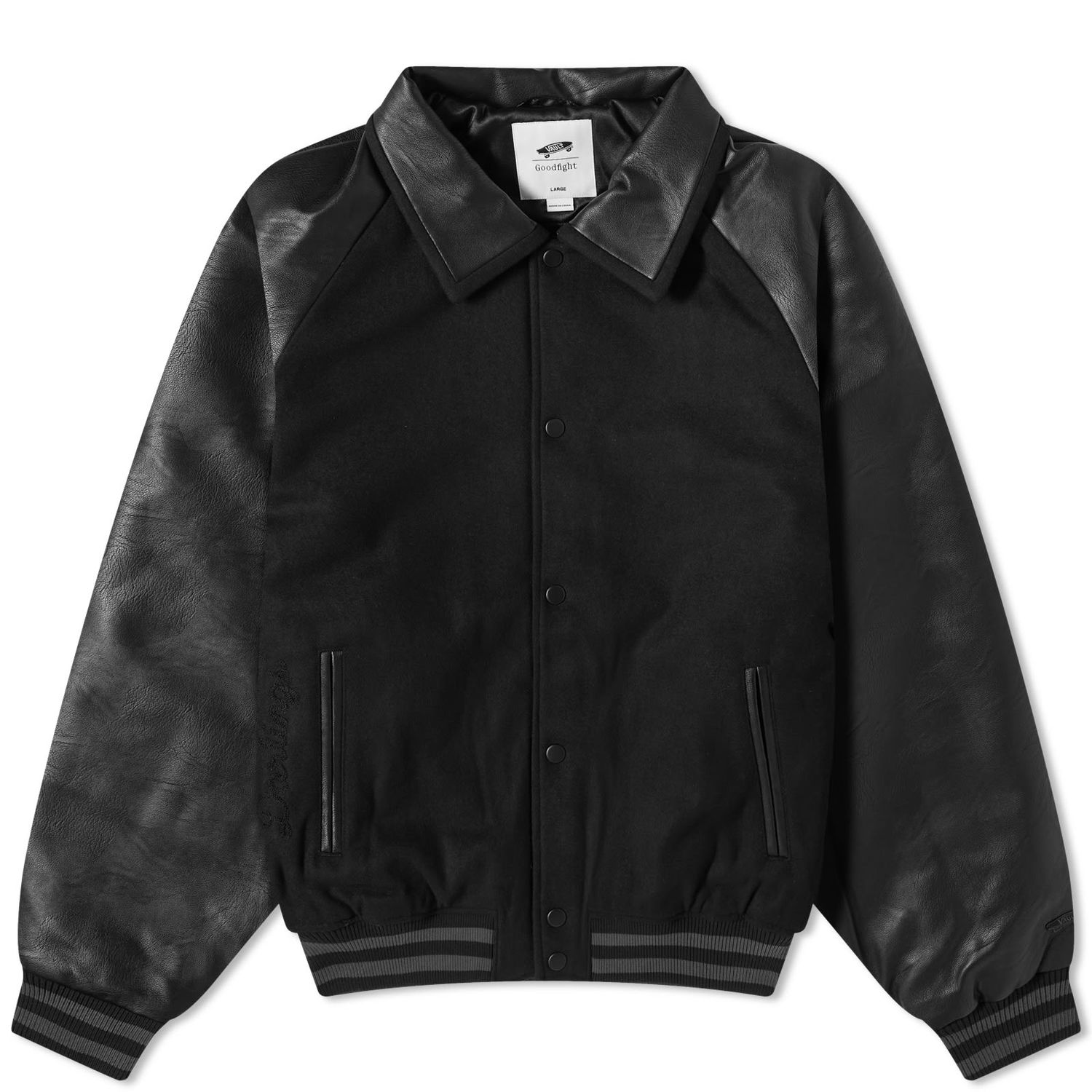 Bunda Vans Vault x Goodfight Lettermans Čierna | VN0A7SQIBLK1, 0