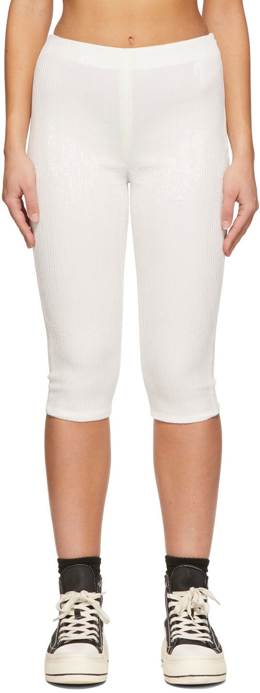 Šortky We11done We11done Sequin Cycling Shorts Biela | WD-PT1-22-295-W-WH, 0