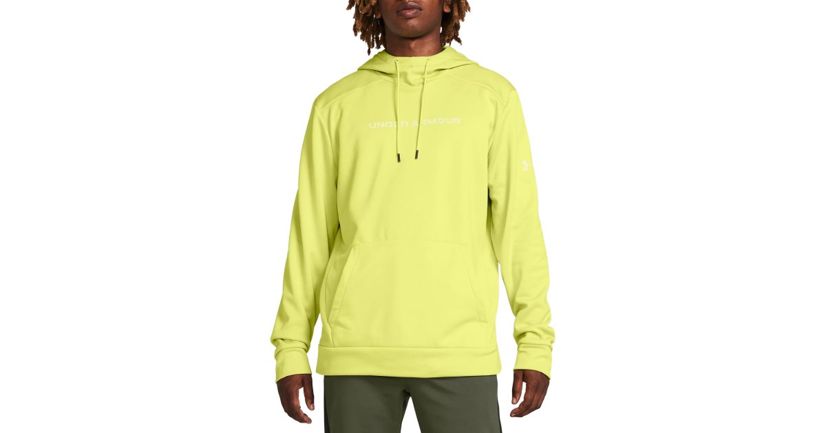 Mikina Under Armour Armour Fleece® Graphic Wordmark Hoodie Žltá | 1379744-743, 1