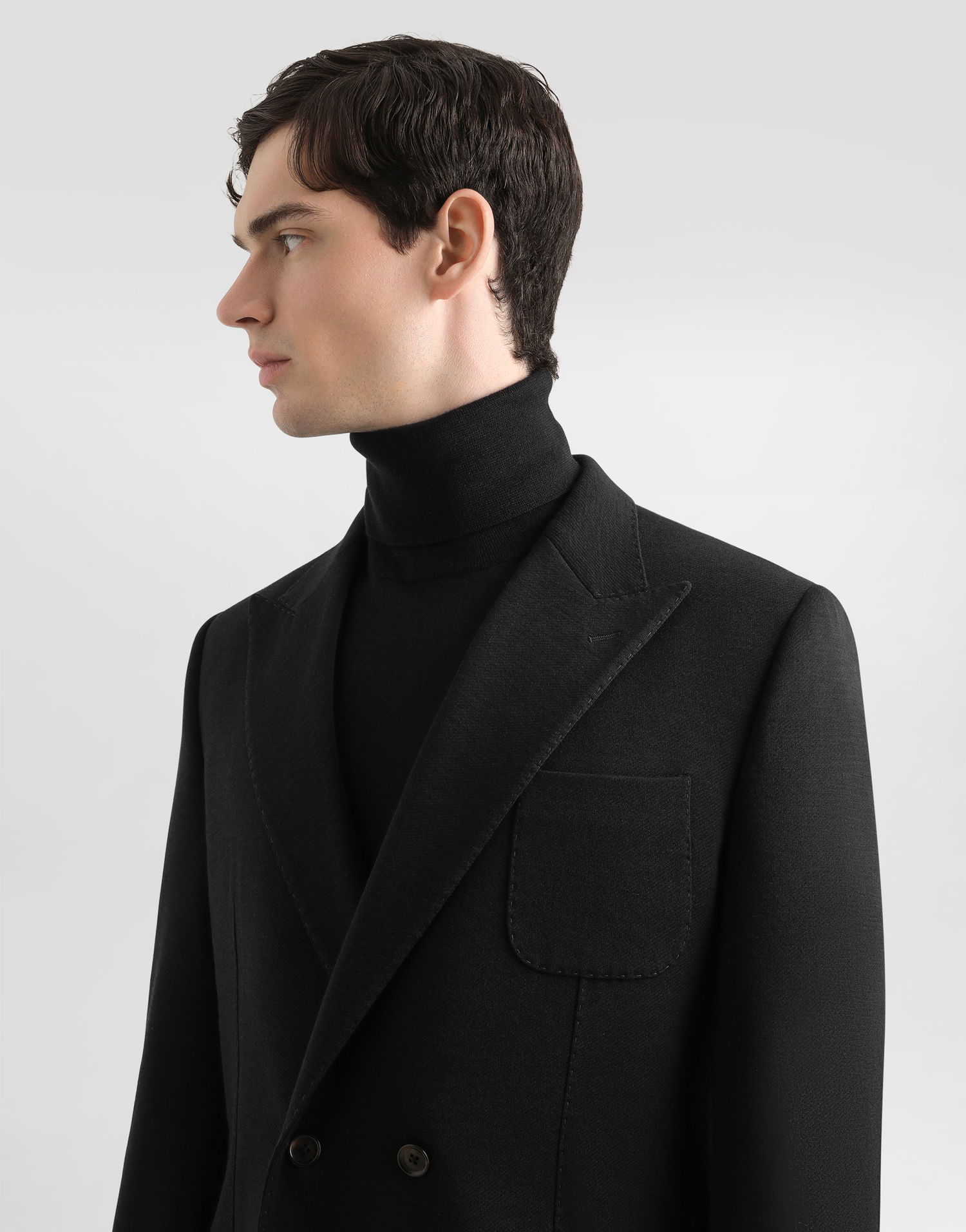 Bunda Dolce & Gabbana Dolce & Gabbana Portofino Double-Breasted Jersey Jacket Čierna | G2TK3THU7VCB0665, 1