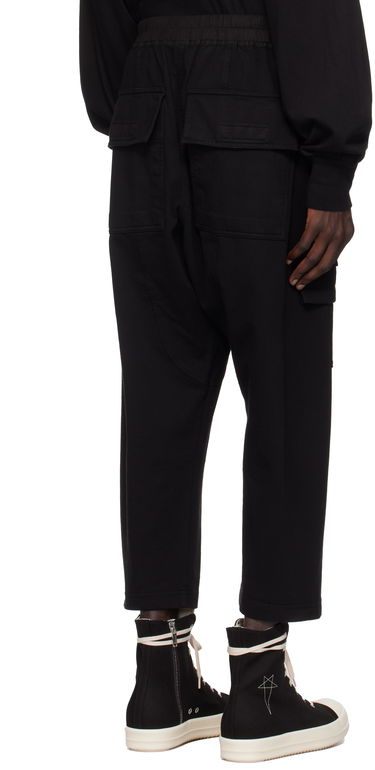 Tepláky Rick Owens Rick Owens DRKSHDW Porterville Creatch Cropped Drawstring Cargo Pants Čierna | DU02D2371 RIG, 2