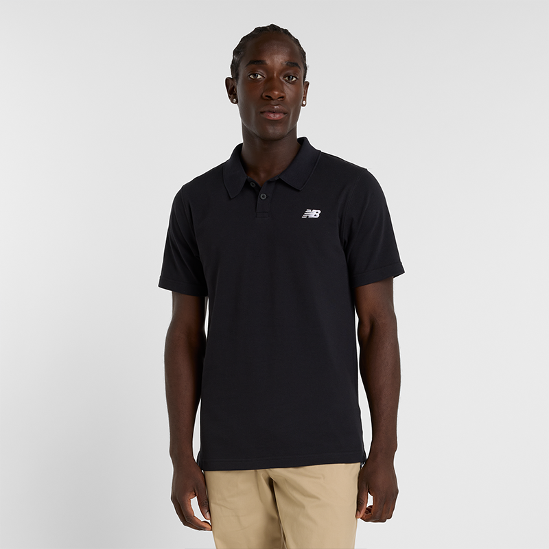 Polo tričko New Balance Men's Polo Shirt MT51519 Čierna | NBMT51519BK, 0