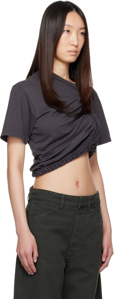 Crop Top Collina Strada Collina Strada Clover Cropped T-Shirt Šedá | XX3042, 1