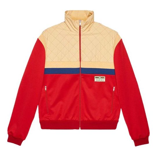Vetrovka Gucci Knit Zipper Jacket Červená | 625287-XJCNI-6678, 0