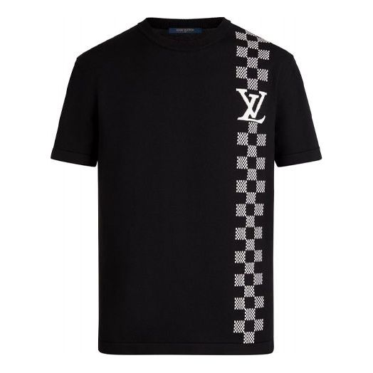 Tričko Louis Vuitton Racing Checked Short Sleeve T-Shirt Čierna | 1A8P9V