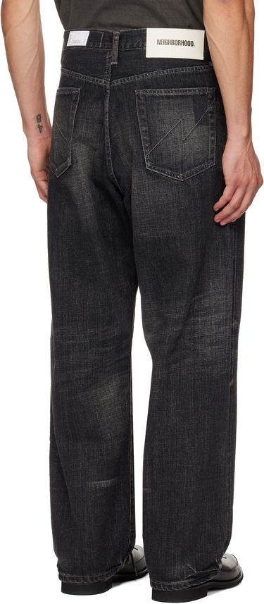 Džínsy Neighborhood Washed Denim DP Wide Jeans Čierna | 252XBNH-PTM04, 2