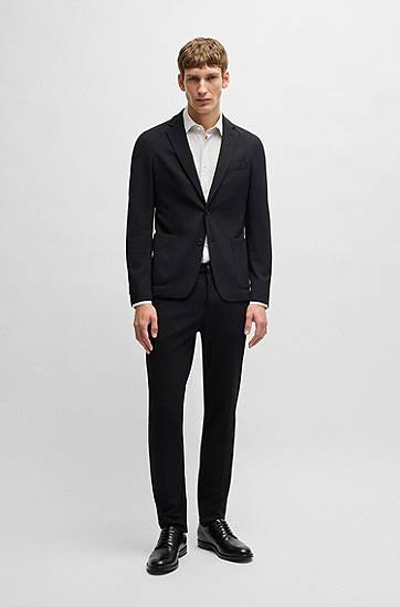 Košeľa BOSS Slim-Fit Performance-Stretch Jersey Shirt Šedá | 50533395, 1