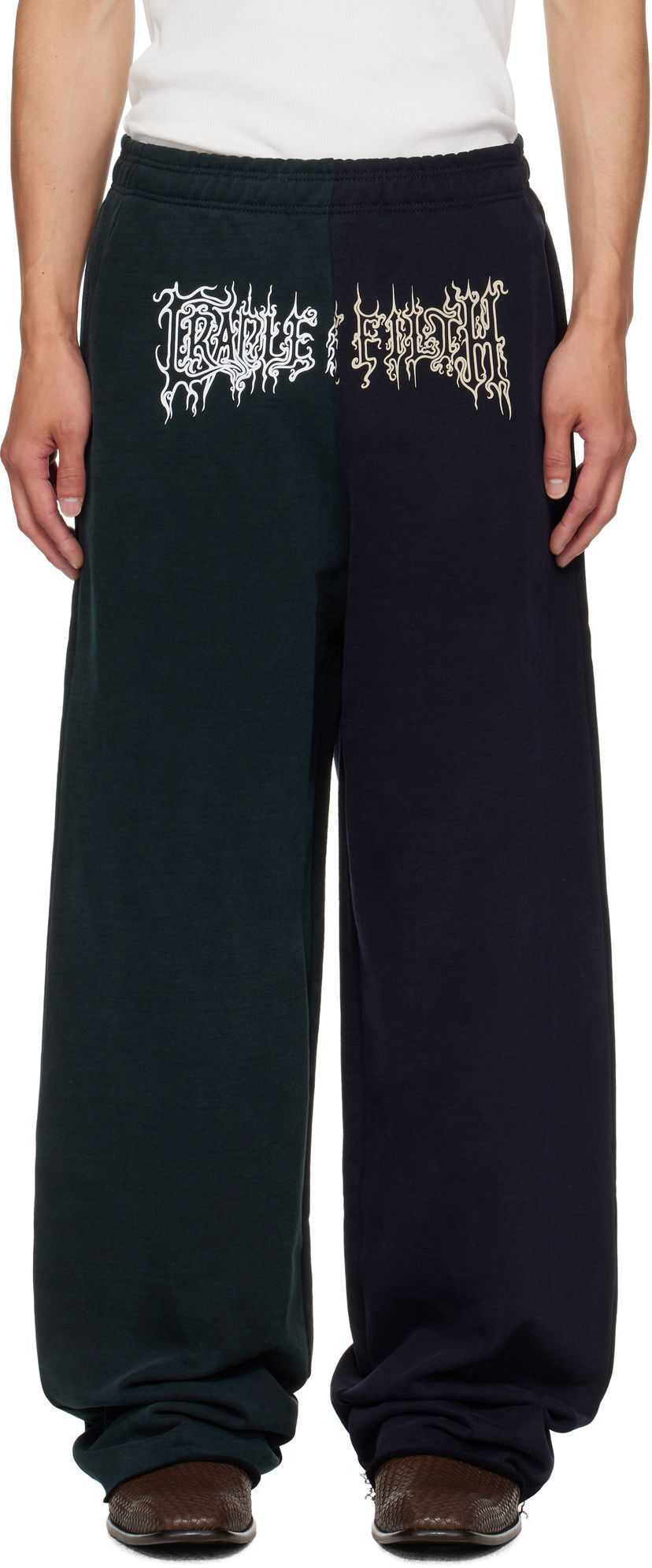 Tepláky VETEMENTS Vetements Cradle of Filth Cut-Up Baggy Sweatpants Zelené | UCF76SP850EN