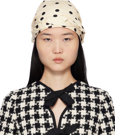 Šiltovka Valentino Polka Dot Silk Twill Headscarf Béžová | 6W2HH00DUIU, 0