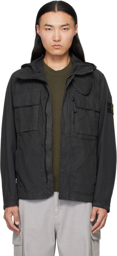 Bunda Stone Island Canvas Weave Cotton Jacket Čierna | K2S15 Q100012 S0240, 0