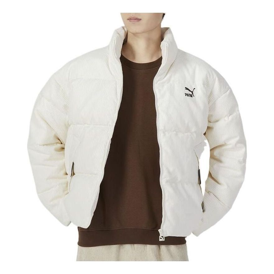 Prešívaná bunda Puma Corduroy Puffer Jacket Biela | 535581-65, 0