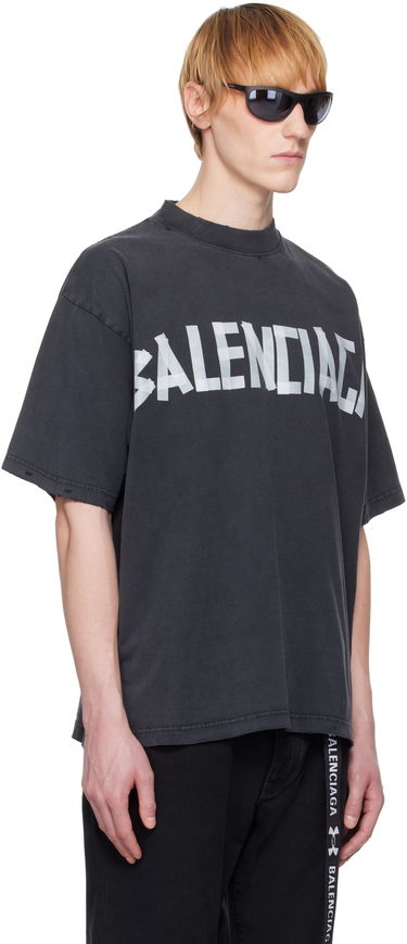 Tričko Balenciaga Balenciaga Tape Type T-Shirt Čierna | 764235TRVK1, 1