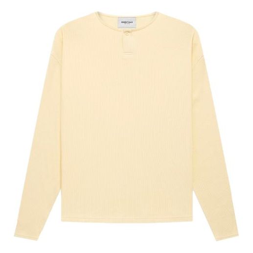 Sveter Fear of God Fear Of God Essentials Thermal Henley Long Sleeve Žltá | FOG-FW21-038