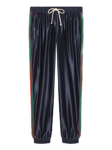 Nohavice Gucci Shiny Jersey Pant Navy | 655343 XJDF1 4330