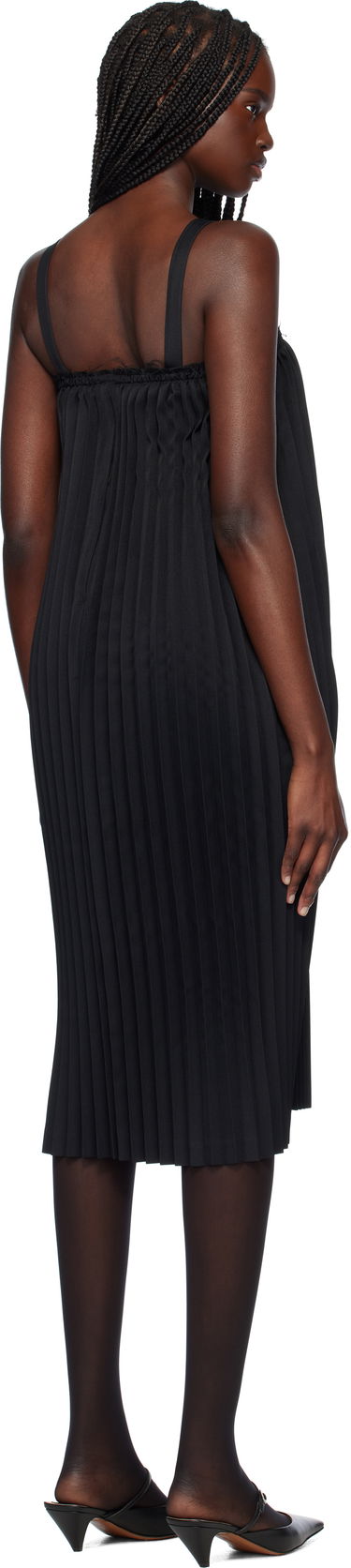 Šaty Comme des Garçons Comme des Garçons Gabardine Midi Dress Čierna | RO-A003-S25, 2