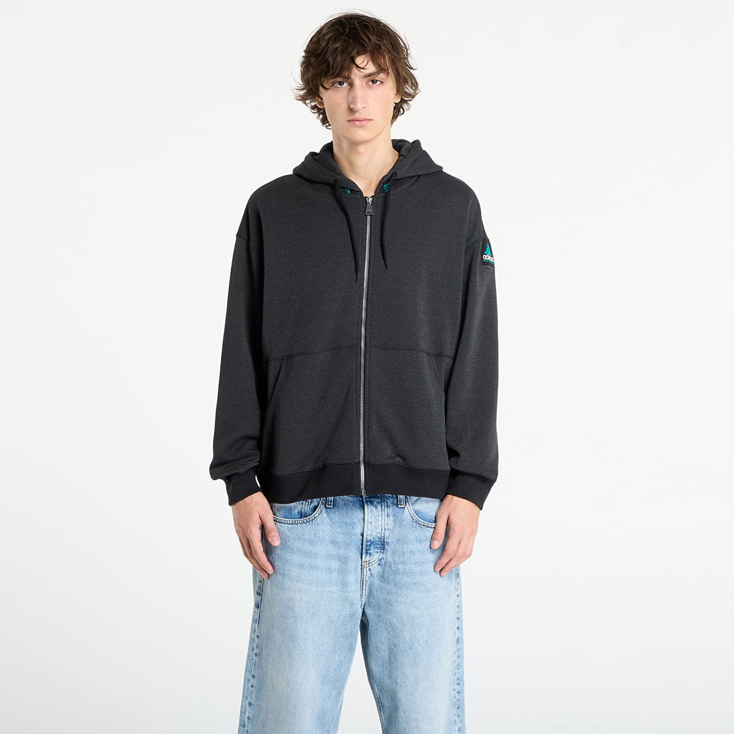 Mikina adidas Originals Equipment Reflective Full-Zip Hoodie Čierna | JX1460, 0
