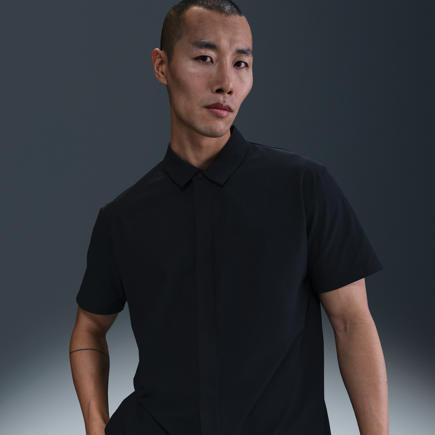 Košeľa Nike 24.7 PerfectStretch Dri-FIT Short Sleeve Button-Up Shirt Čierna | HQ6958-010, 0