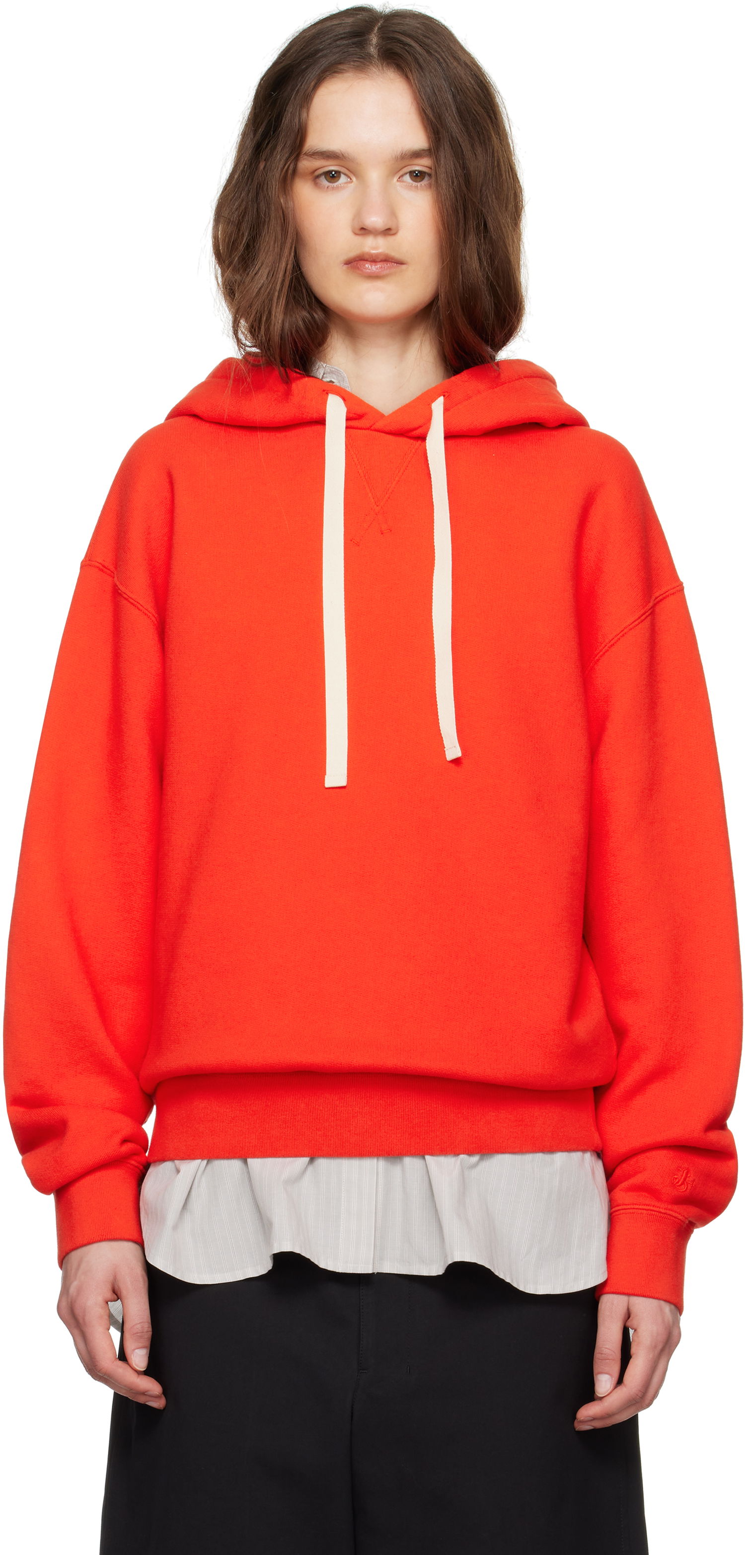 Mikina Jil Sander Jil Sander Drawstring Hoodie Červená | J40GU0121_J20295, 0