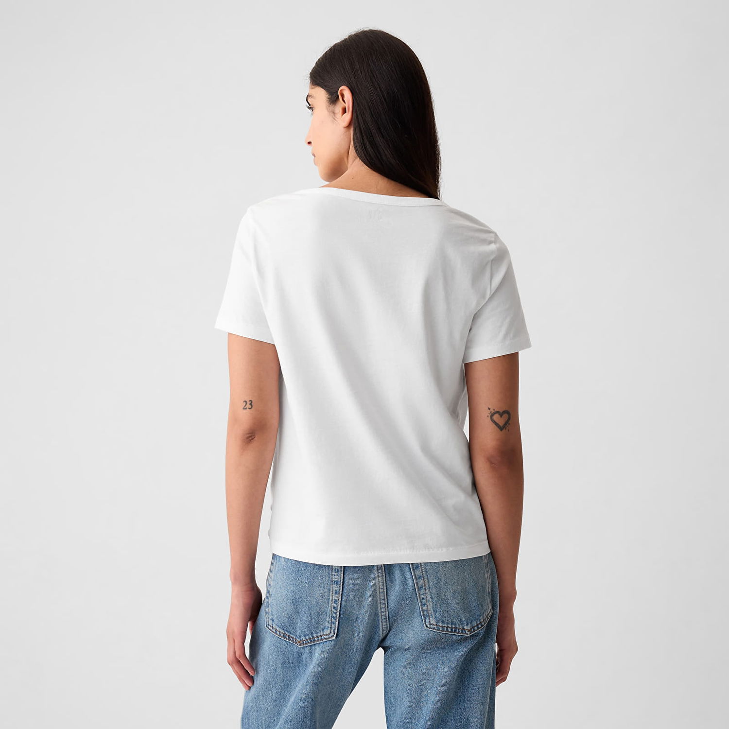 Tričko GAP T-shirt Shortsleeve Vneck Fresh White XS Biela | 740140-02, 1