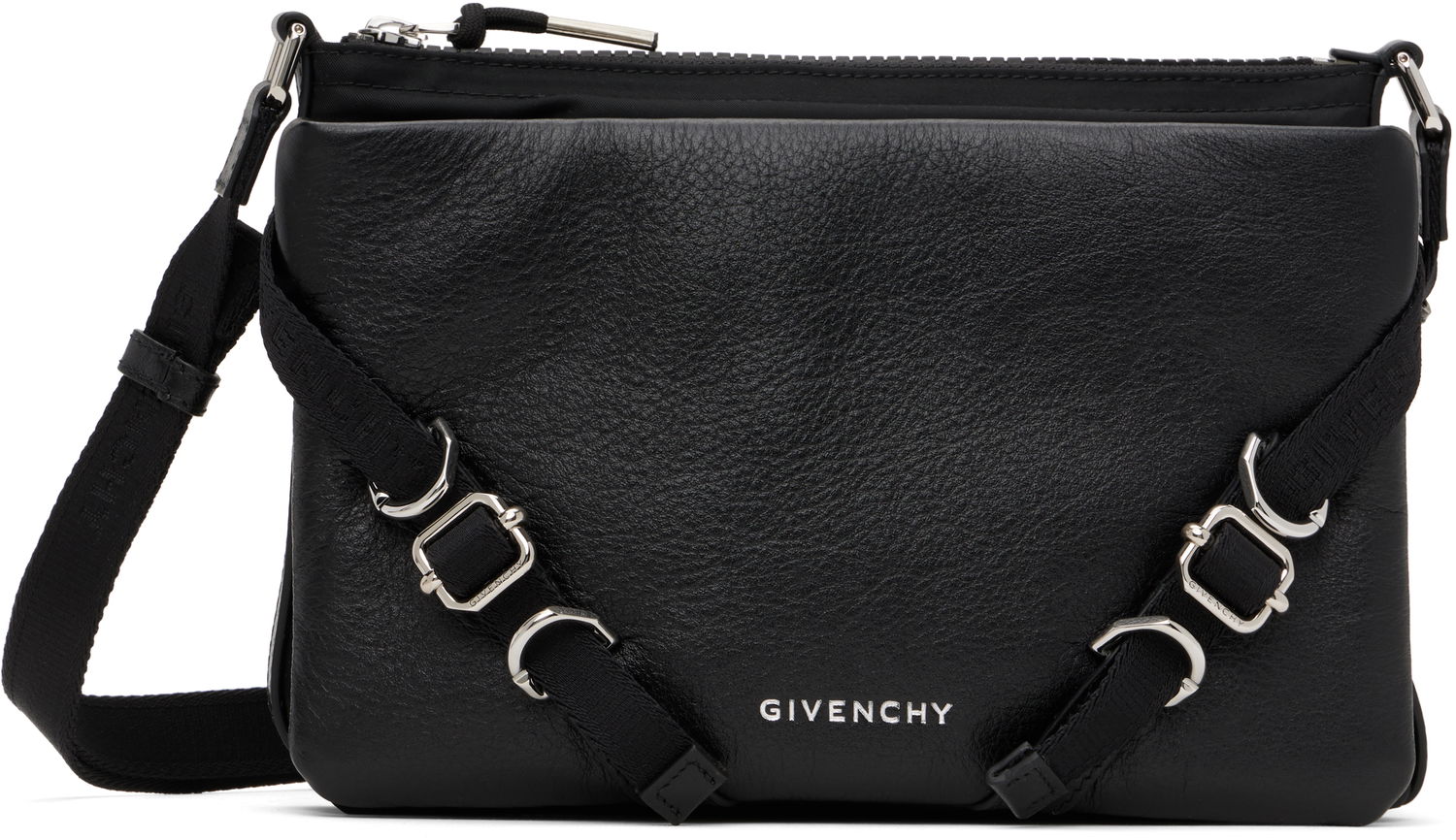 Taška cez rameno Givenchy Givenchy Voyou Skinny Crossbody Bag Čierna | BKU04WK1ZV001, 0