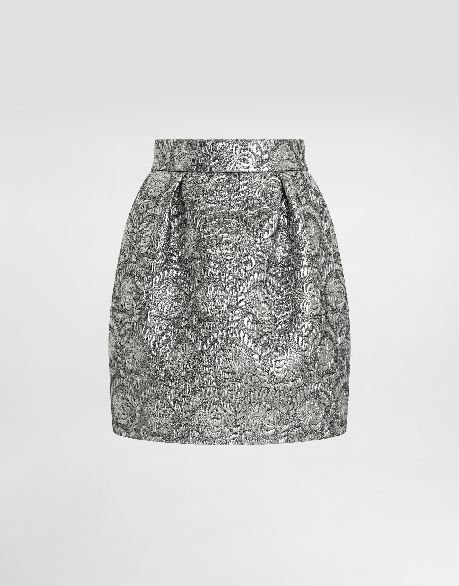 Sukňa Dolce & Gabbana Dolce & Gabbana Floral Lamé Jacquard Miniskirt Metalická | F4C1KTFJMZ3S0998, 0