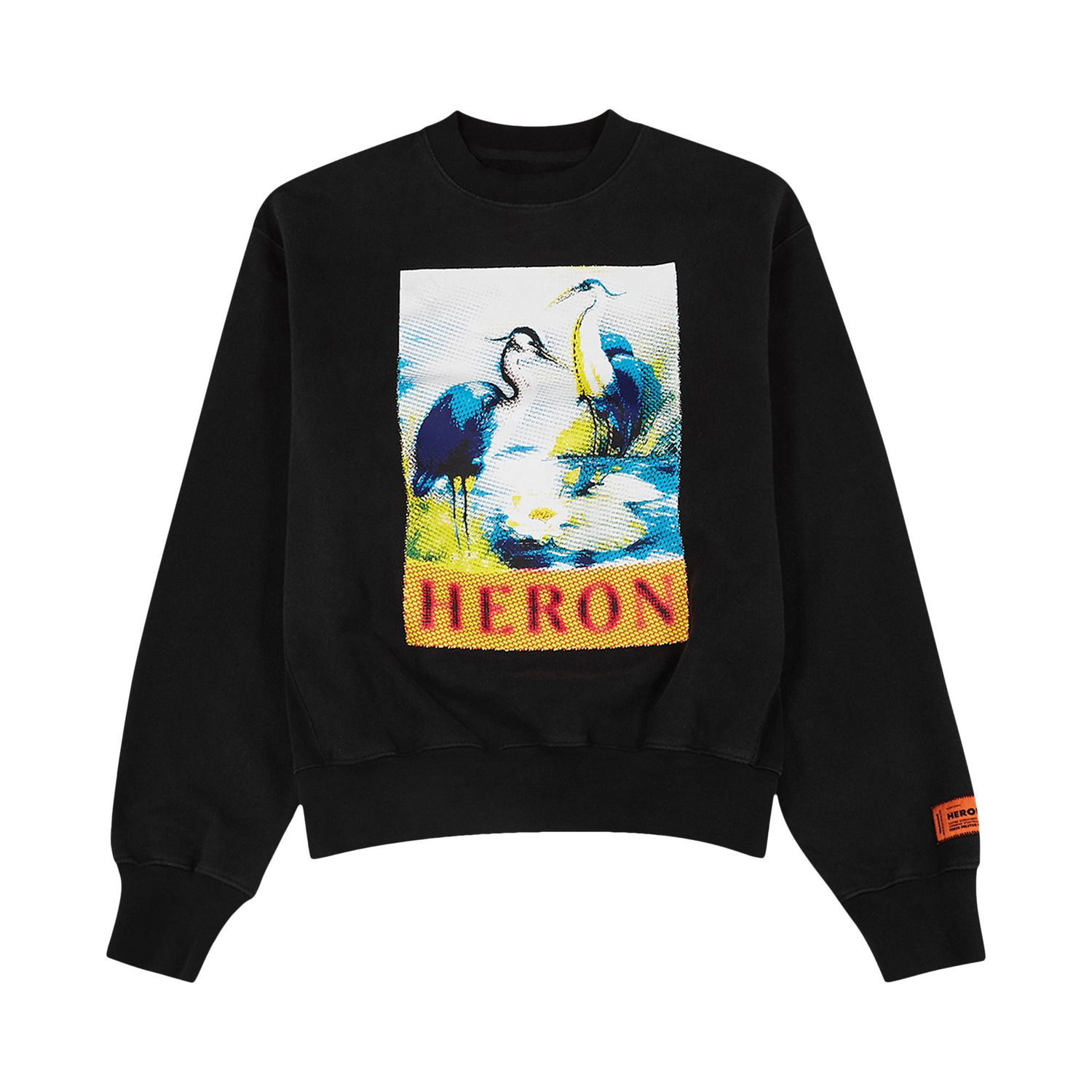 Mikina HERON PRESTON Halftone Heron Crewneck Čierna | HMBA020F22JER0091046, 1