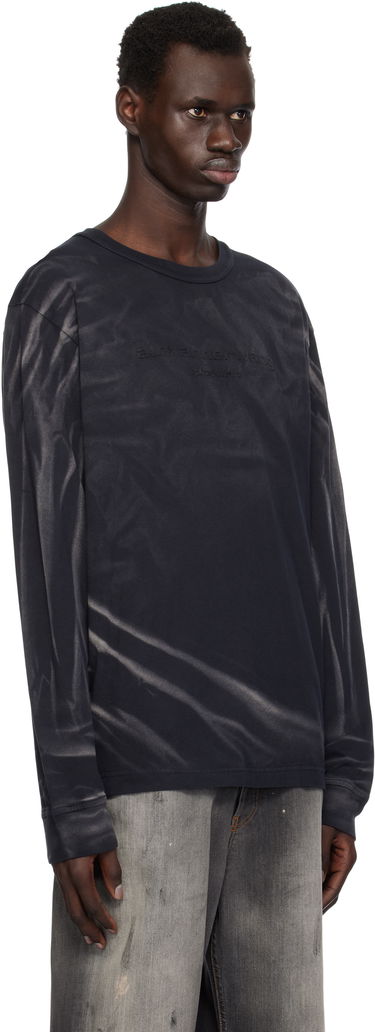 Tričko Alexander Wang Alexander Wang Crease Wash Long Sleeve T-shirt Čierna | UCC1251782, 1