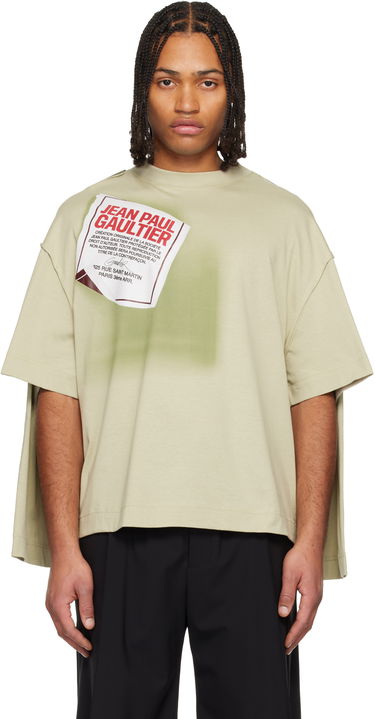 Tričko Jean Paul Gaultier 'The Gaultier Label' Double T-shirt Béžová | 25/04-U-TO344-J017-490130, 0