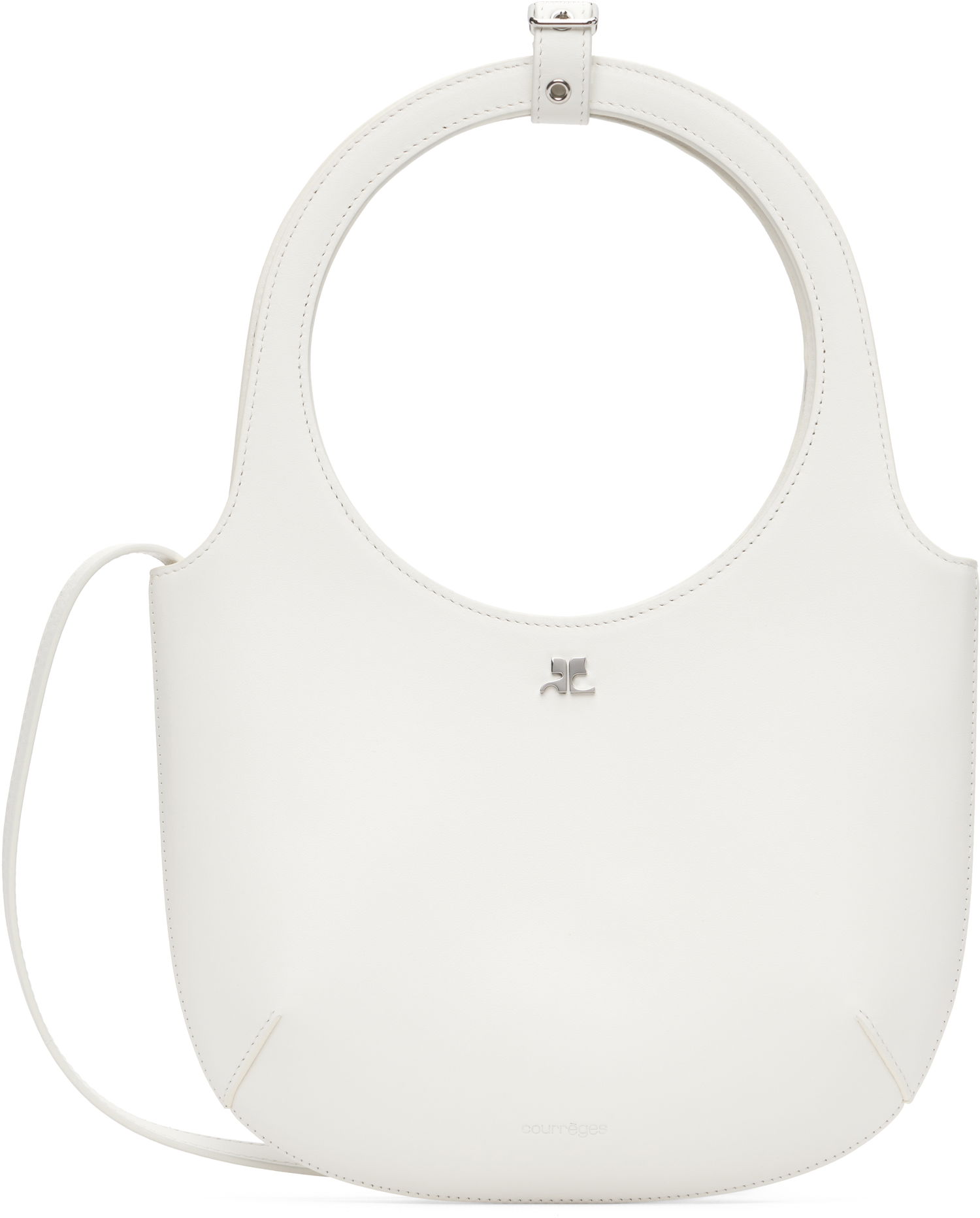 Taška cez rameno Courrèges Courrèges Holy Leather Shoulder Bag Biela | 325GSA102CR0065, 0