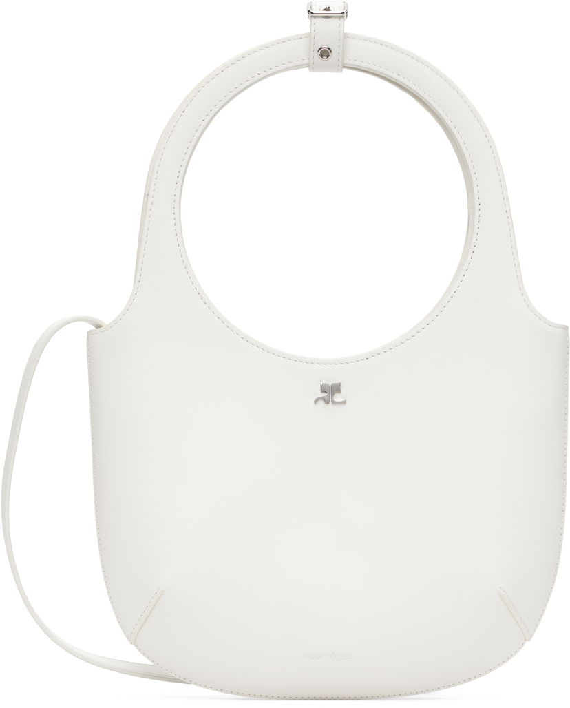 Taška cez rameno Courrèges Courrèges Holy Leather Shoulder Bag Biela | 325GSA102CR0065