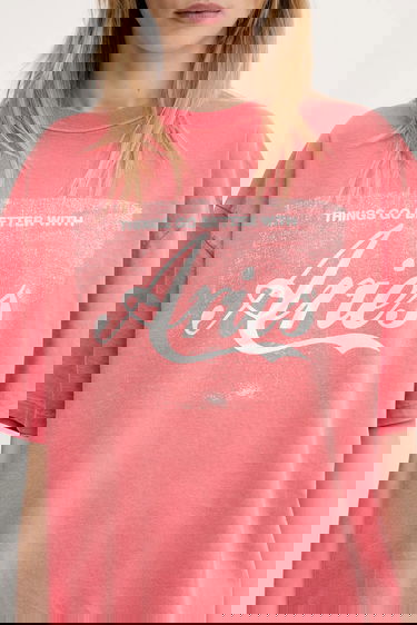 Tričko Aries Aries Sunbleached Cola Short Sleeve Printed T-Shirt Červená | AR6262203, 7