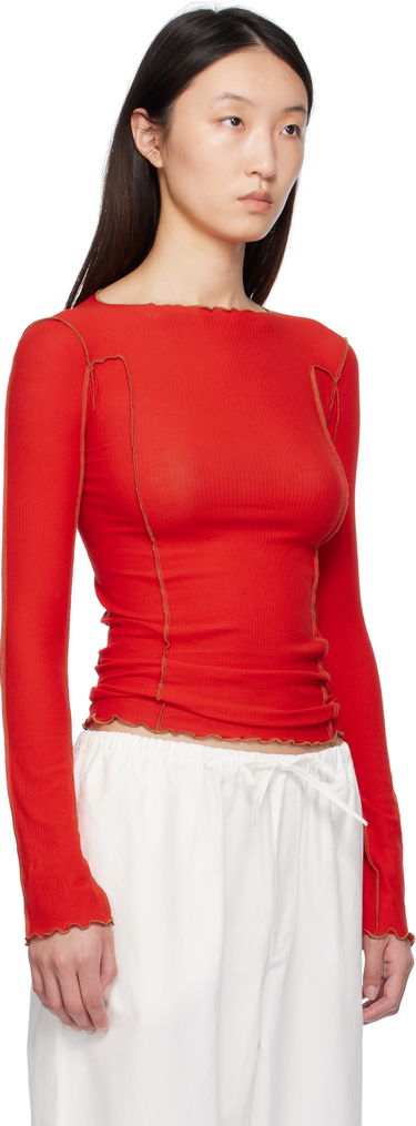 Tričko Baserange Baserange Omato Long Sleeve T-Shirt Hnedá | TTML-RB-SU25, 4