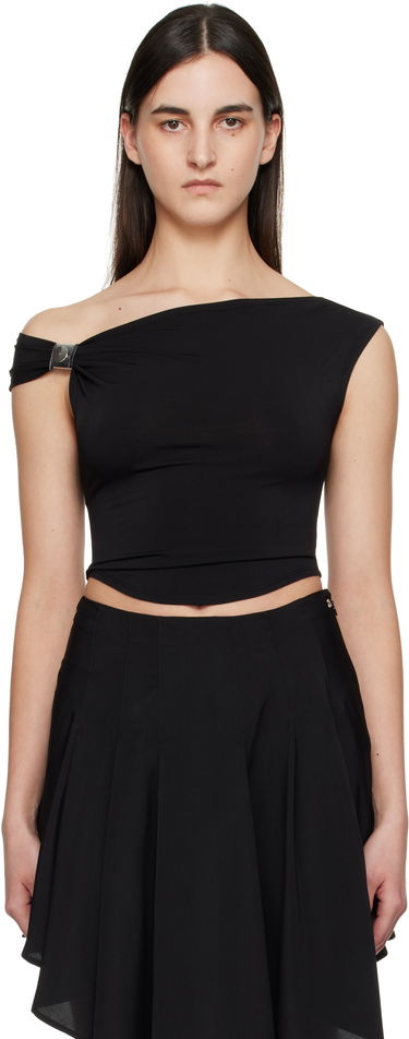 Crop Top Miaou Miaou Arielle Off Shoulder Top Čierna | 7125SVIBLK, 0