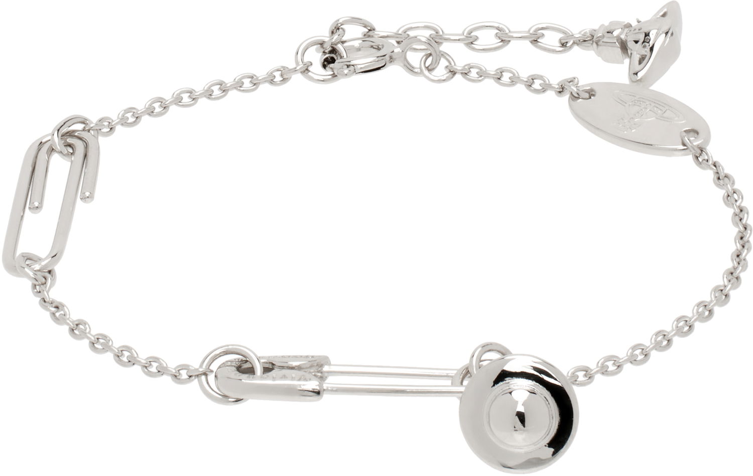 Náramok Vivienne Westwood Vivienne Westwood Safety Pin Chain Bracelet Metalická | 6102023T-01P019-, 0