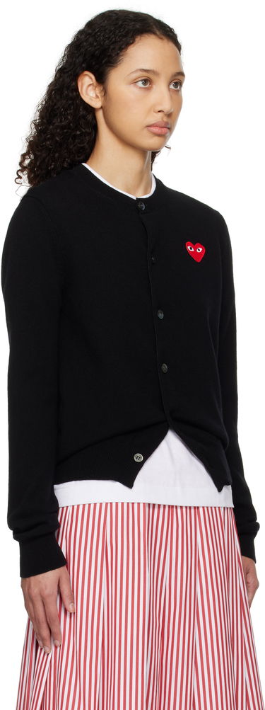 Sveter Comme des Garçons COMME des GARÇONS PLAY Heart Cardigan Čierna | AX-N007-051, 1
