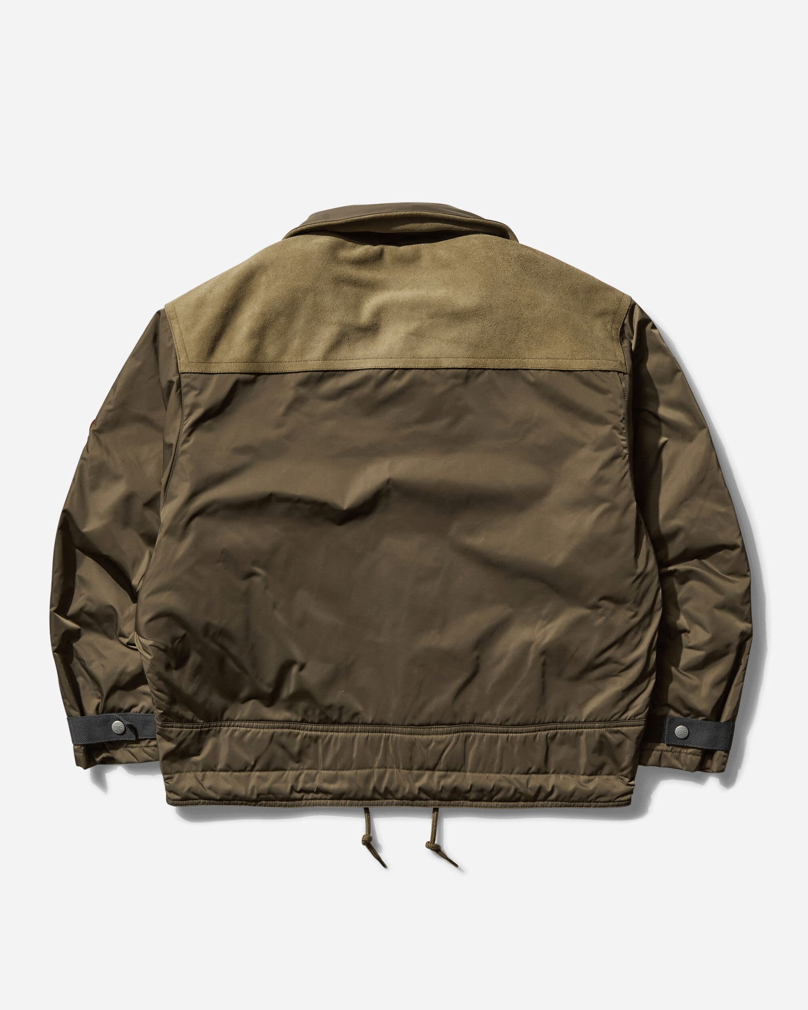 Bomber Jacket with Leather Shoulder Patches