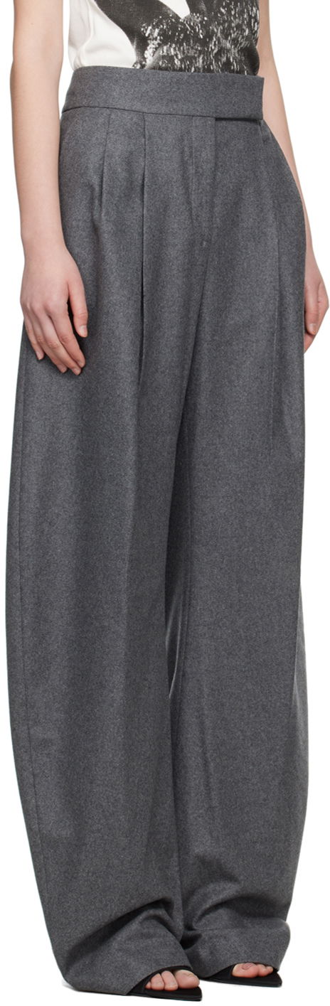 Nohavice The Attico The Attico Gary Pleated Wide-Leg Trousers Šedá | 248WCP102 W055, 1