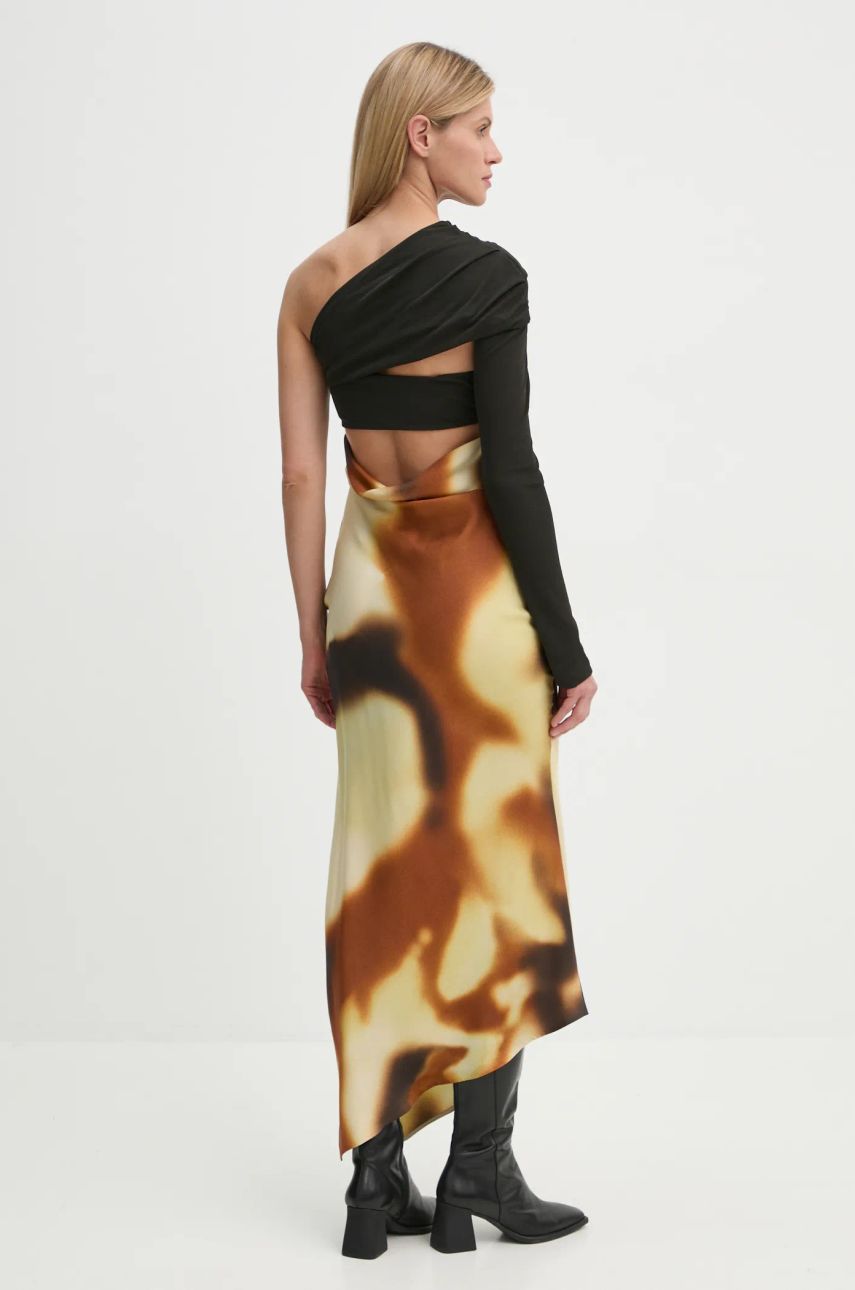Šaty Nanushka One-shoulder Maxi Dress with Abstract Print Rôznofarebný | NW24FWDR41050, 1