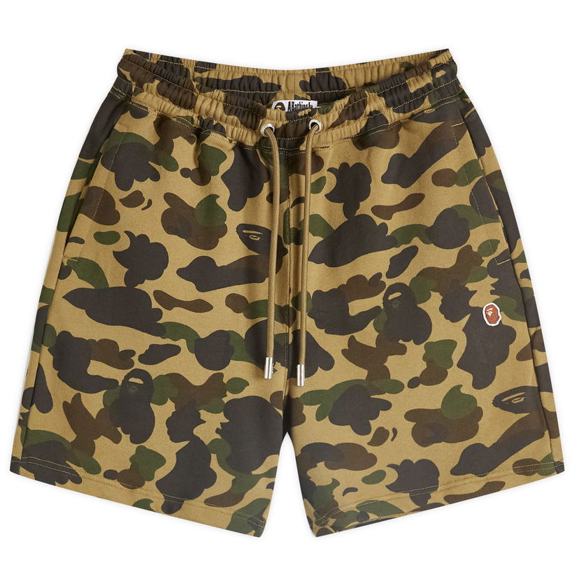 Šortky BAPE A Bathing Ape 1st Camo One Point Sweat Short Zelené | 001SPK301308M-GRN