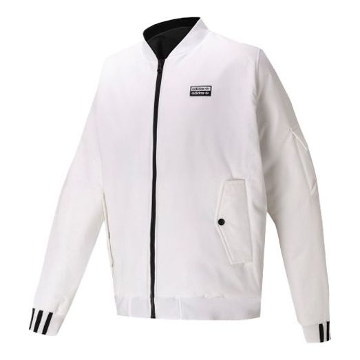 Bomber bunda adidas Originals Originals Reversible Aviator Jacket Biela | FT6896