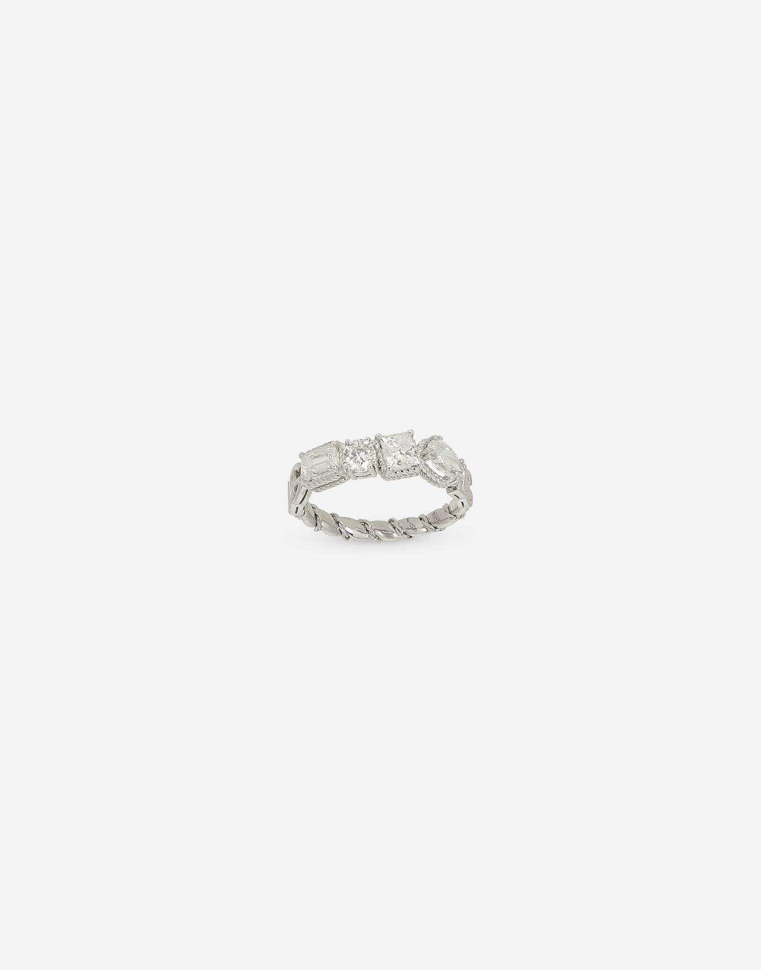 Prsteň Dolce & Gabbana Easy Diamond 18kt White Gold Ring Metalická | WRQD3GWDIA180001, 0