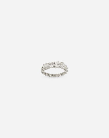 Prsteň Dolce & Gabbana Easy Diamond 18kt White Gold Ring Metalická | WRQD3GWDIA180001, 0